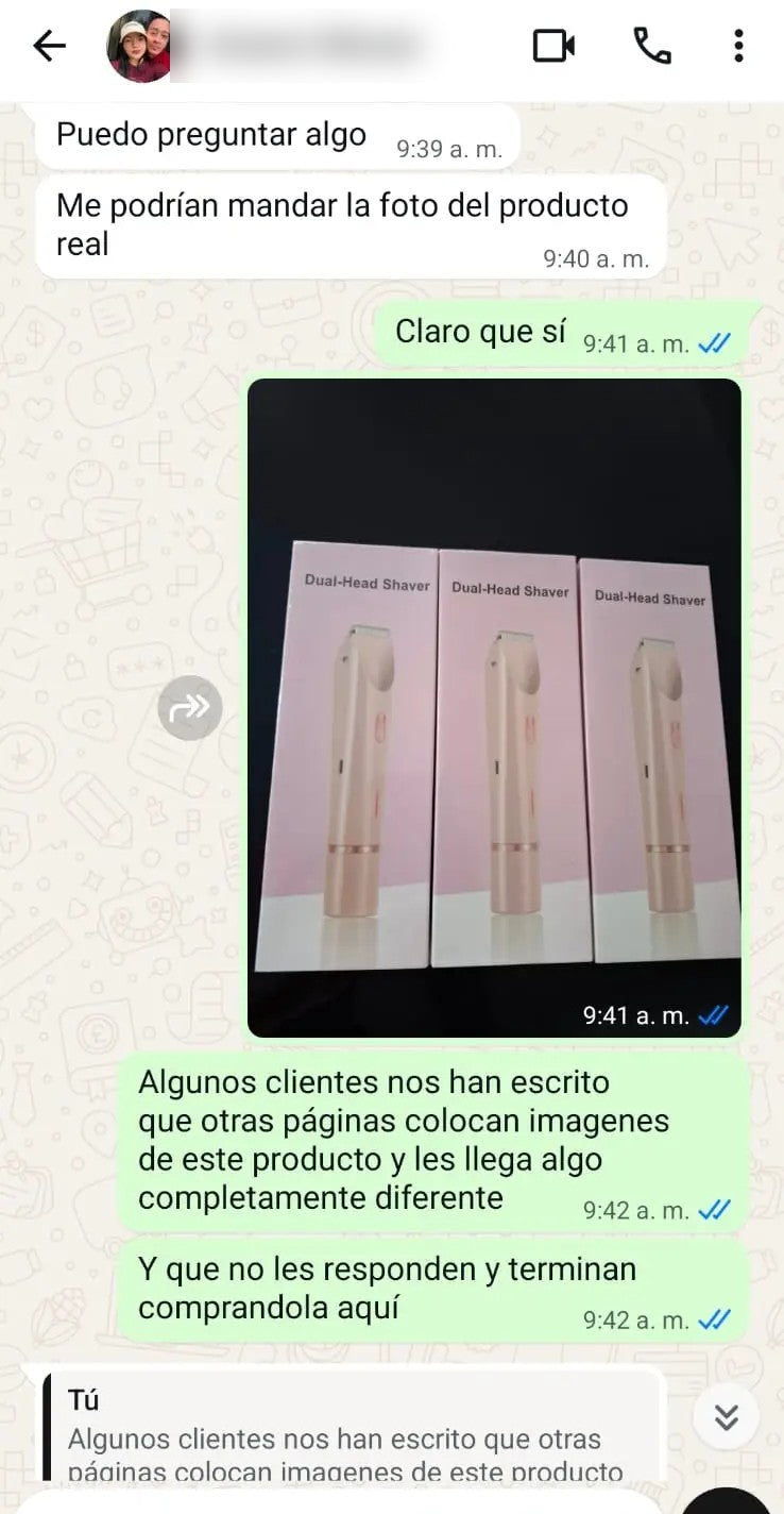 Conversación real de WhatsApp con una clienta