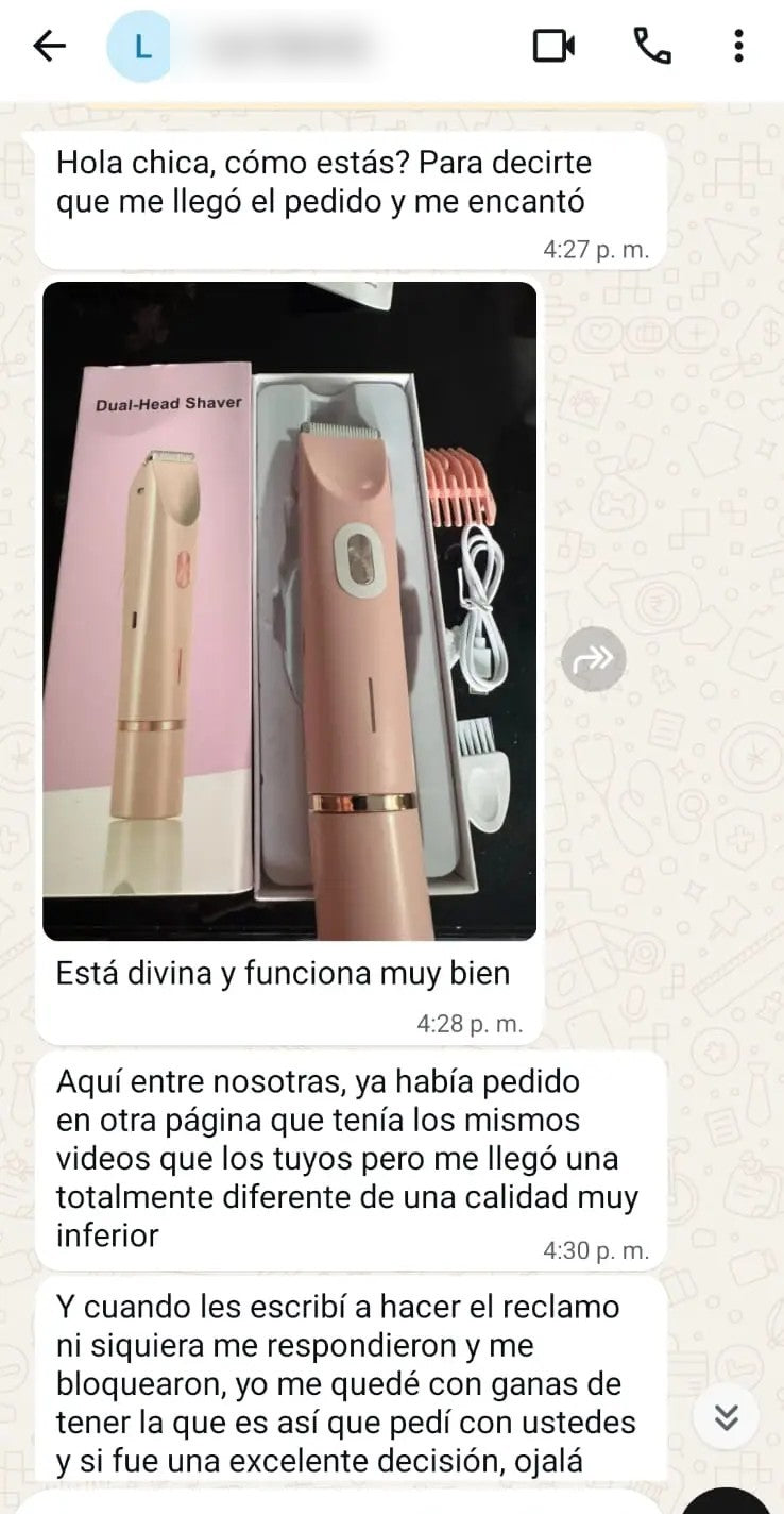 Conversación real de WhatsApp con una clienta